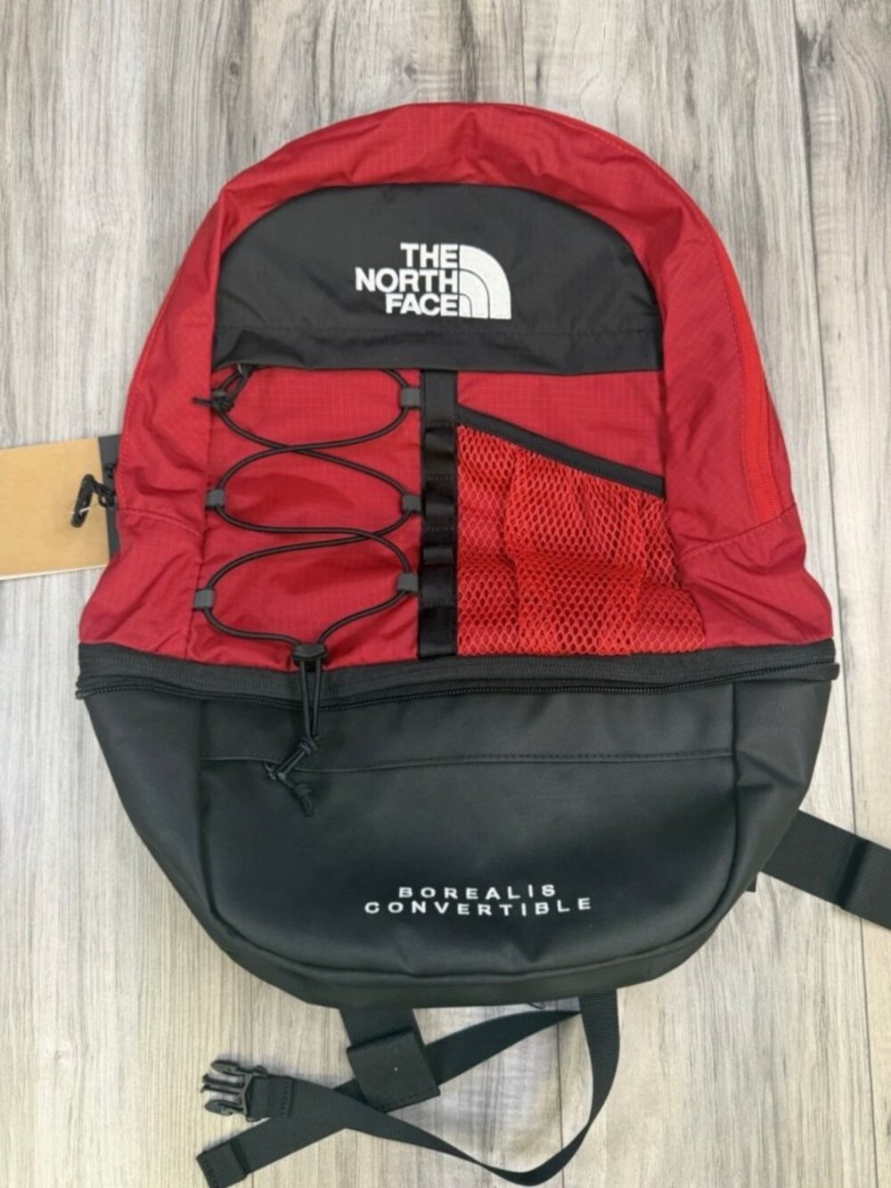 The North Face Borealis Convertible Backpack Lumbar Sling Bag Red Black OS NEW